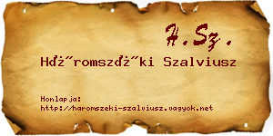 Háromszéki Szalviusz névjegykártya